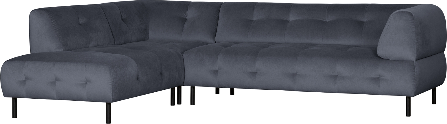 Hjørnesofa Woood Exclusive Lloyd Venstrevendt Grå Fløjl H77xb267xd205