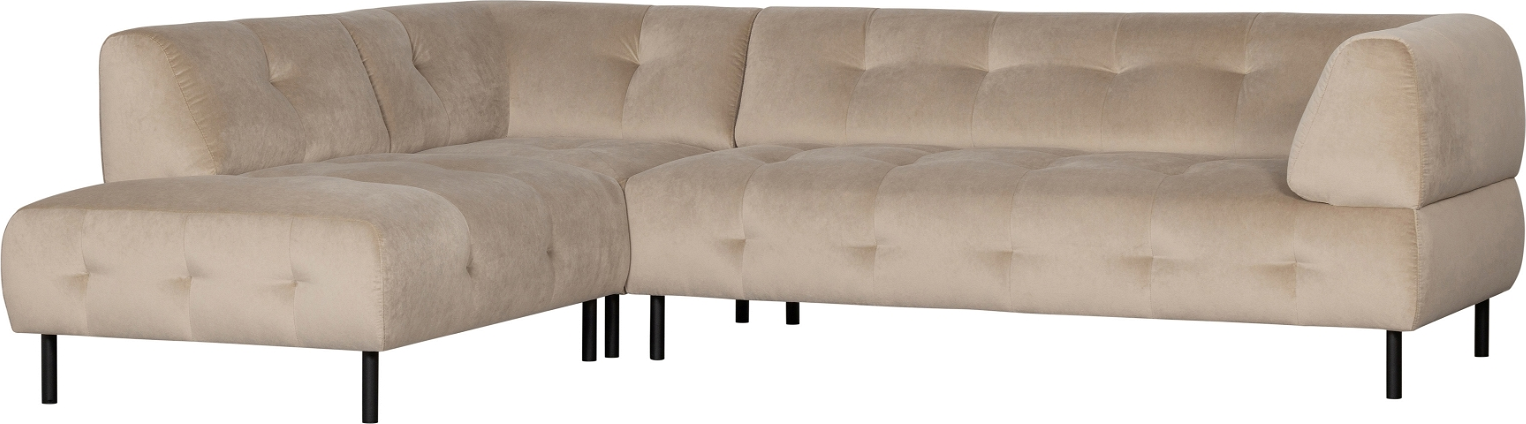 Hjørnesofa Woood Exclusive Lloyd Venstrevendt Loma Vasket Fløjl Beige 267x205