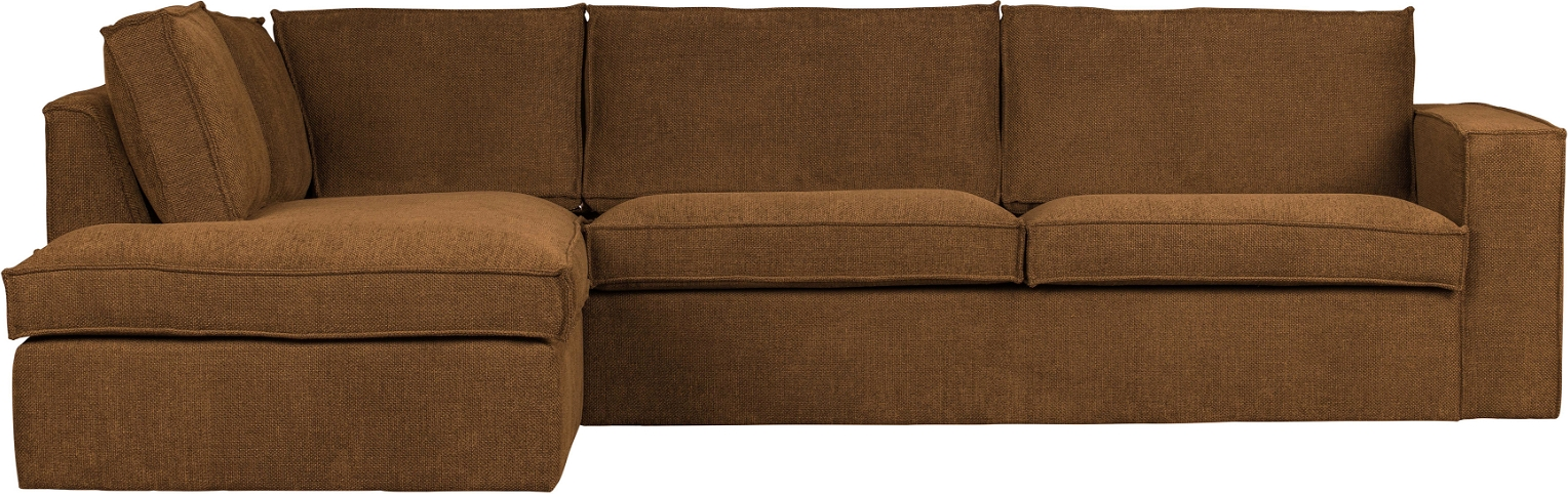 Hjørnesofa Woood Freddie Venstrevendt Bronzeboucl Melange Stof 283x197