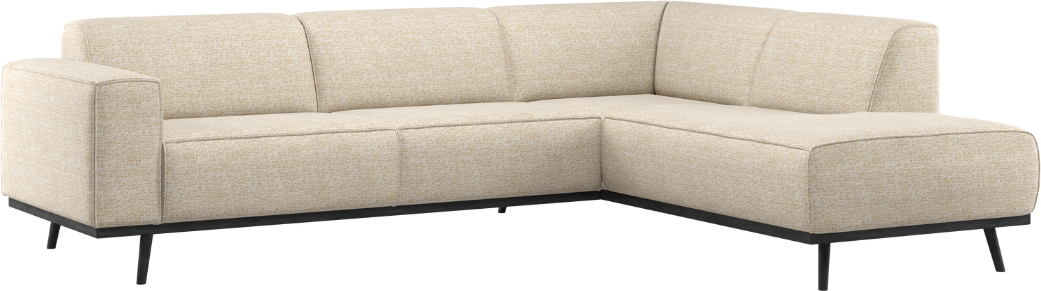 Hjørnesofa Woood Statement Beige Melange Højrevendt B274xd210 100 Polyester Fast Polstring
