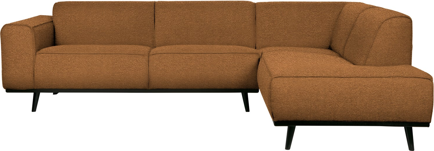 Hjørnesofa Woood Statement Højrevendt Chaiselong Boucl 100 Polyester Rødbrun B274xd210xh77