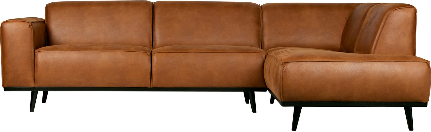 Hjørnesofa Woood Statement Højrevendt Cognac Kunstlæder 274x210 Personer