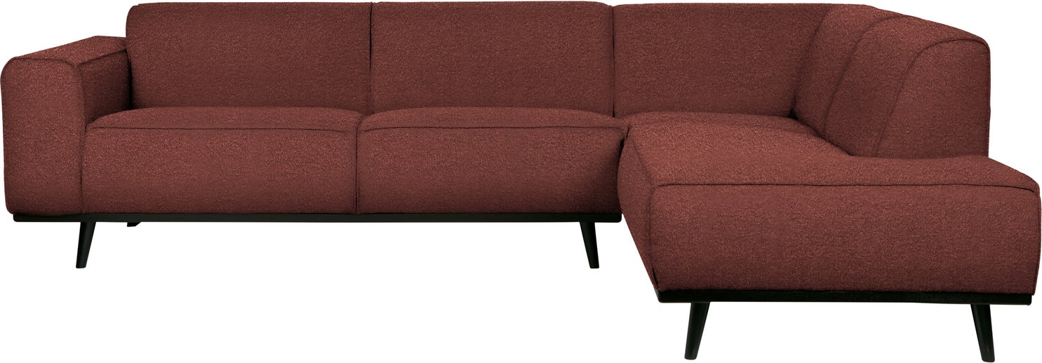 Hjørnesofa Woood Statement Højrevendt Kastanjebrun Boucl 274x210