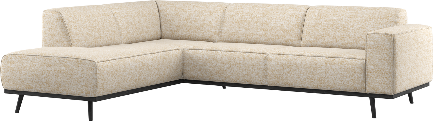 Hjørnesofa Woood Statement Venstrevendt 274x210 Beige Melange 100 Polyester