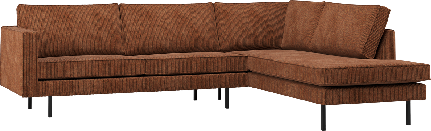 Højrevendt Hjørnesofa Woood Rodeo Rustbrun Remy Rib Kordfløjl B266d213h85