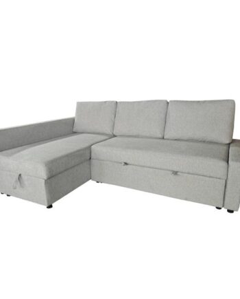 Homeville Calgary Venstrevendt Stof Lysegrå 227x155x92cm