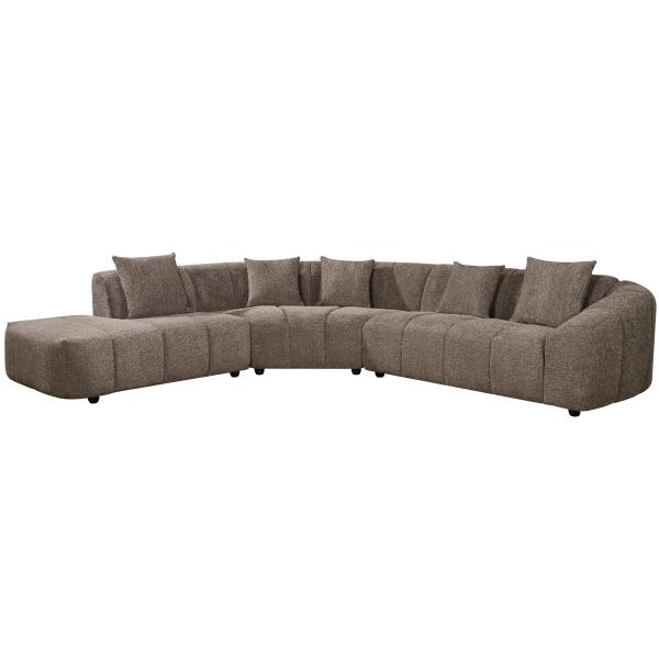 Homeville Lund Venstrevendt Stof Grå 319x95x75cm