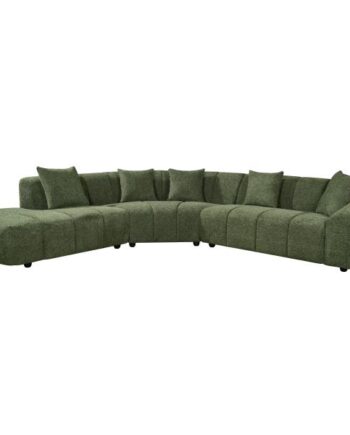 Homeville Lund Venstrevendt Stof Grøn 319x95x75cm