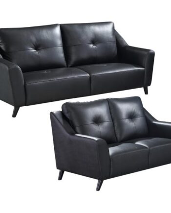 Homeville Nevada Sofa  Pers Læder Sort