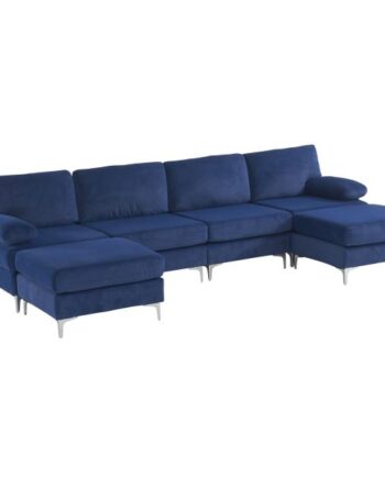 Homeville Pablo Hjørnesofa Velour Blå 315x147x86cm