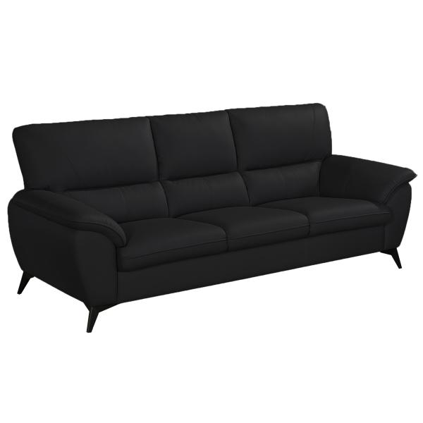 Homeville Preston Pers Læder Sort 211x95x89cm