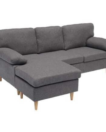 Homeville York Højre Venstrevendt Stof Grå 212x142 84x88cm