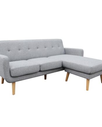Homeville Ystad Højre Venstrevendt Stof Grå 199x150x57cm