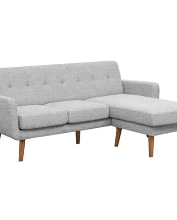 Homeville Ystad Højre Venstrevendt Stof Lysegrå 199x150x57cm