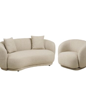 House Nordic Hawkes Sæt Personers Sofa Loungestol Sand