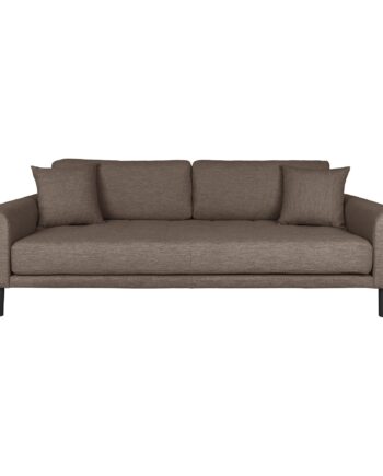 House Nordic Lido Personers Sofa Personers Sofa Brun Med Puder Sorte Træben