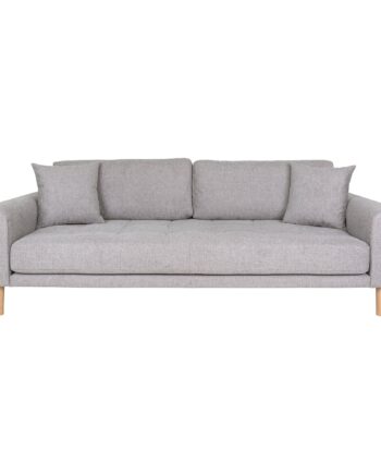House Nordic Lido Personers Sofa Personers Sofa Lysegrå Med Puder Natur Træben