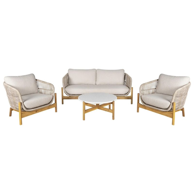 House Nordic Terracina Loungesæt Acacietræ Med Bord Sofa Stole