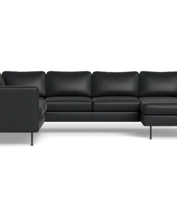 Houston Hjørnesofa Med Chaiselong Sort :290