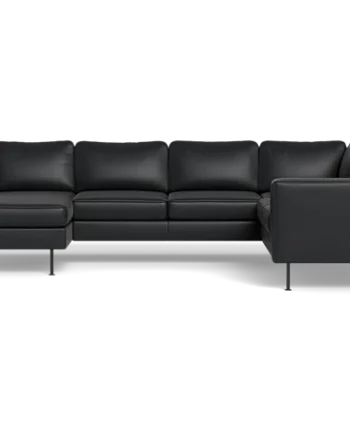 Houston Hjørnesofa Med Chaiselong Sort :299