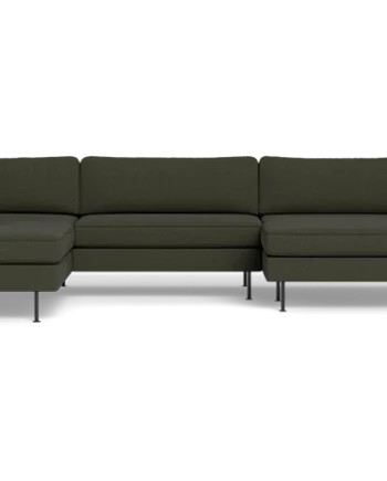 Houston Sofa Med Open End Chaiselong Mørkegrøn :324