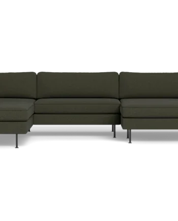 Houston Sofa Med Open End Chaiselong Mørkegrøn :331