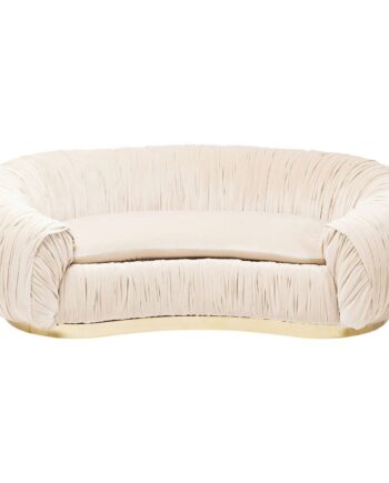 Kare Design Perugia Sofa Creme Stof Draperinger Guld Stål Pers