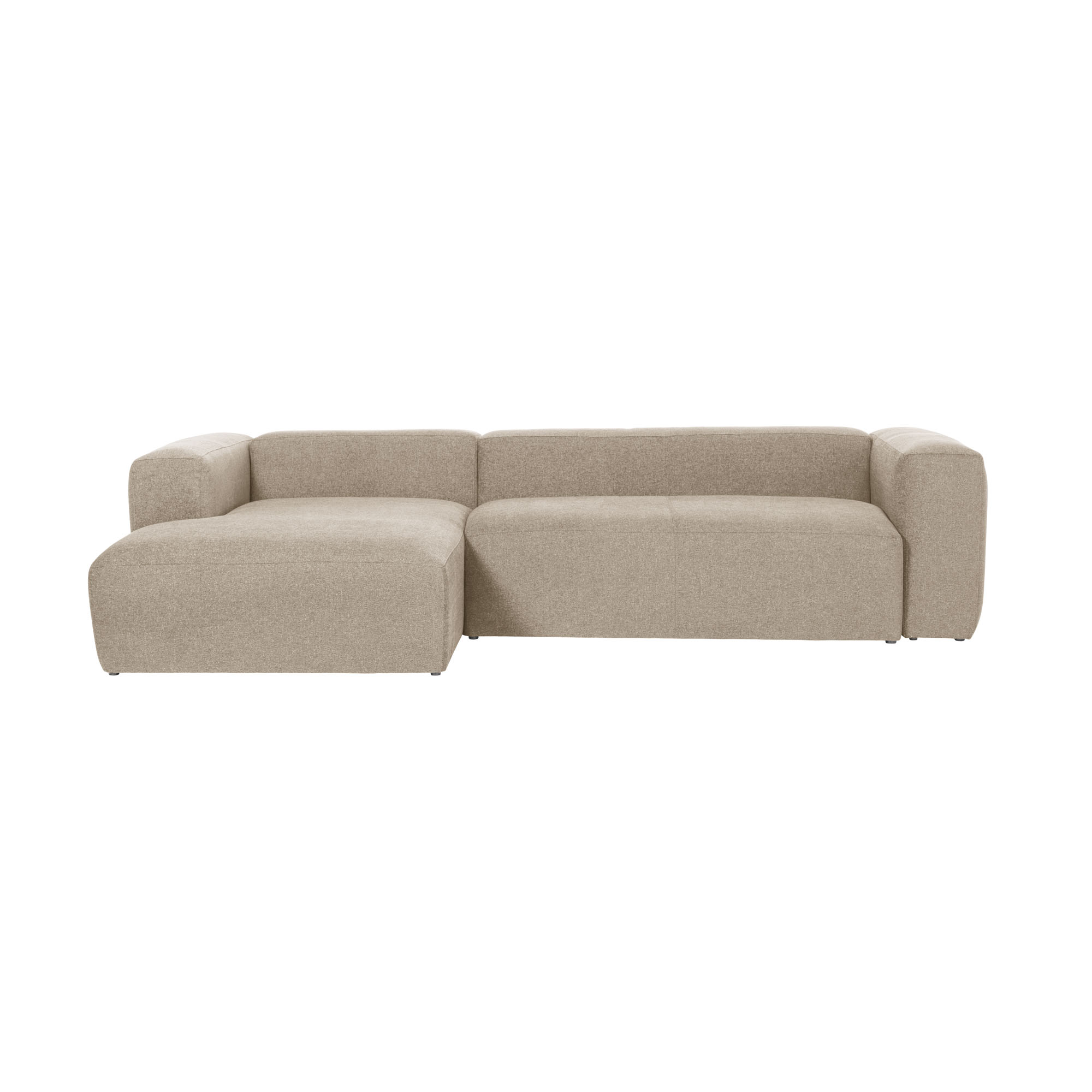 Kave Home Blok Pers Sofa Venstre Chaiselong Beige Stof
