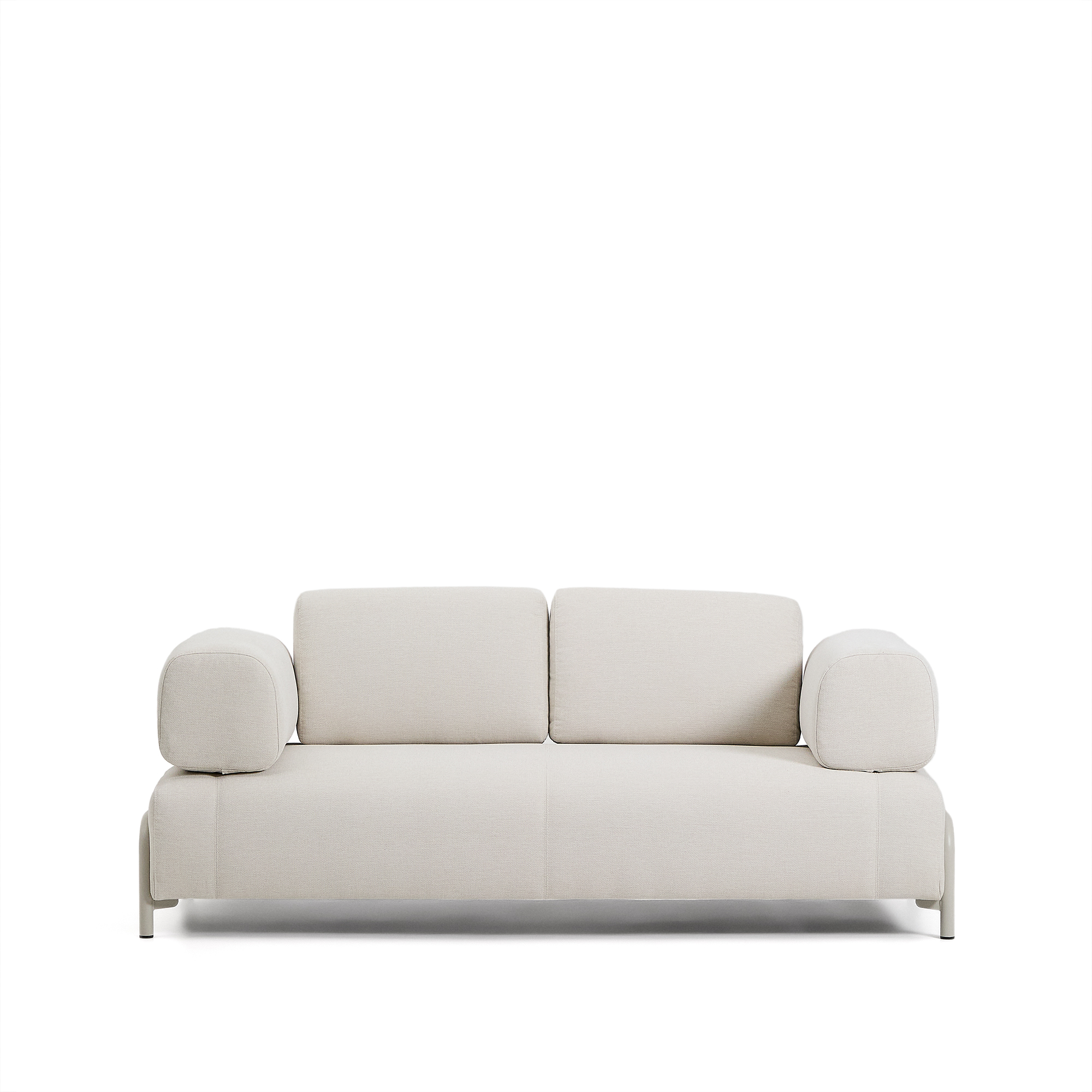 Kave Home Compo Pers Sofa Ecru Chenille Stof Beige Metal 200cm