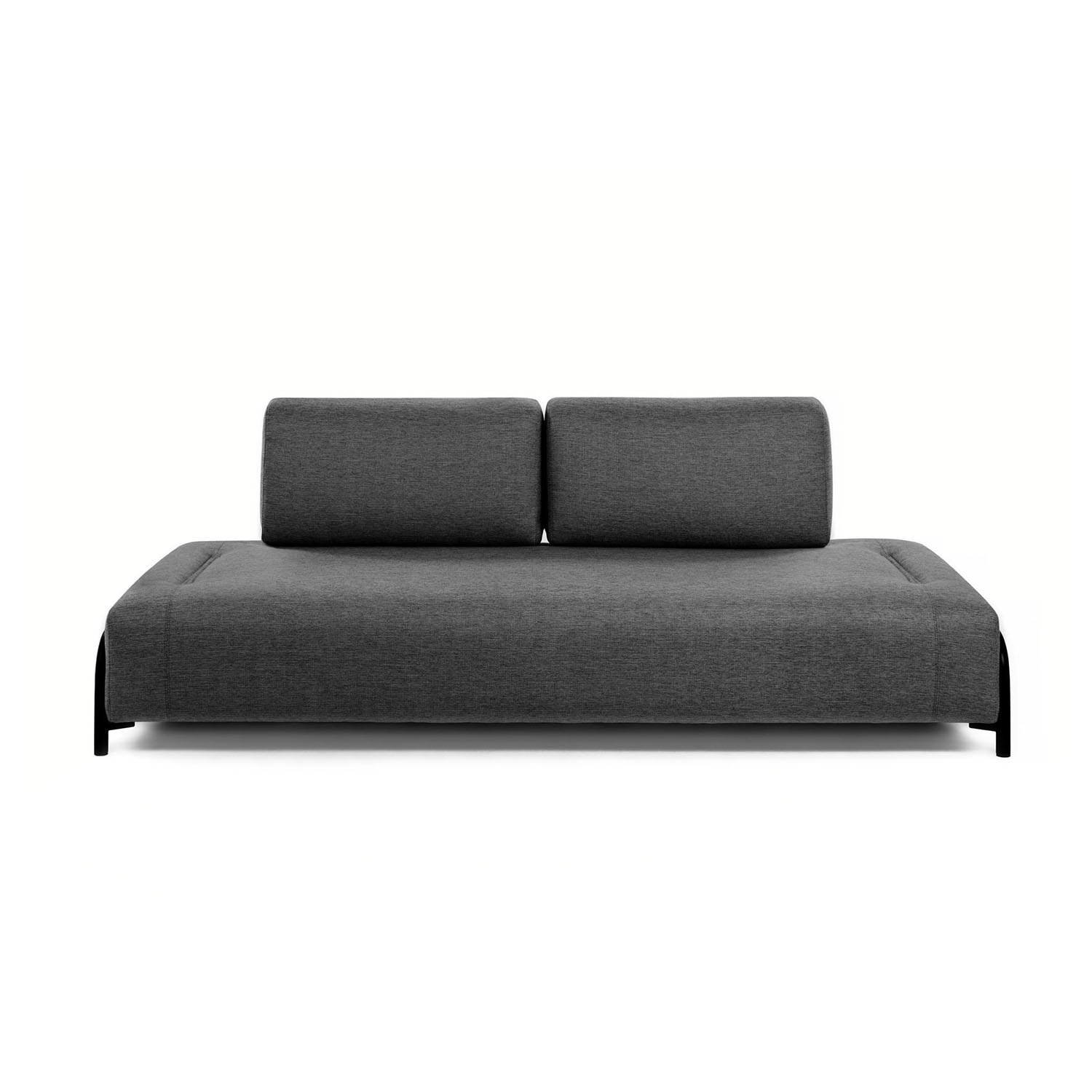 Kave Home Compo Pers Sofa Mørkegrå Stof Metal