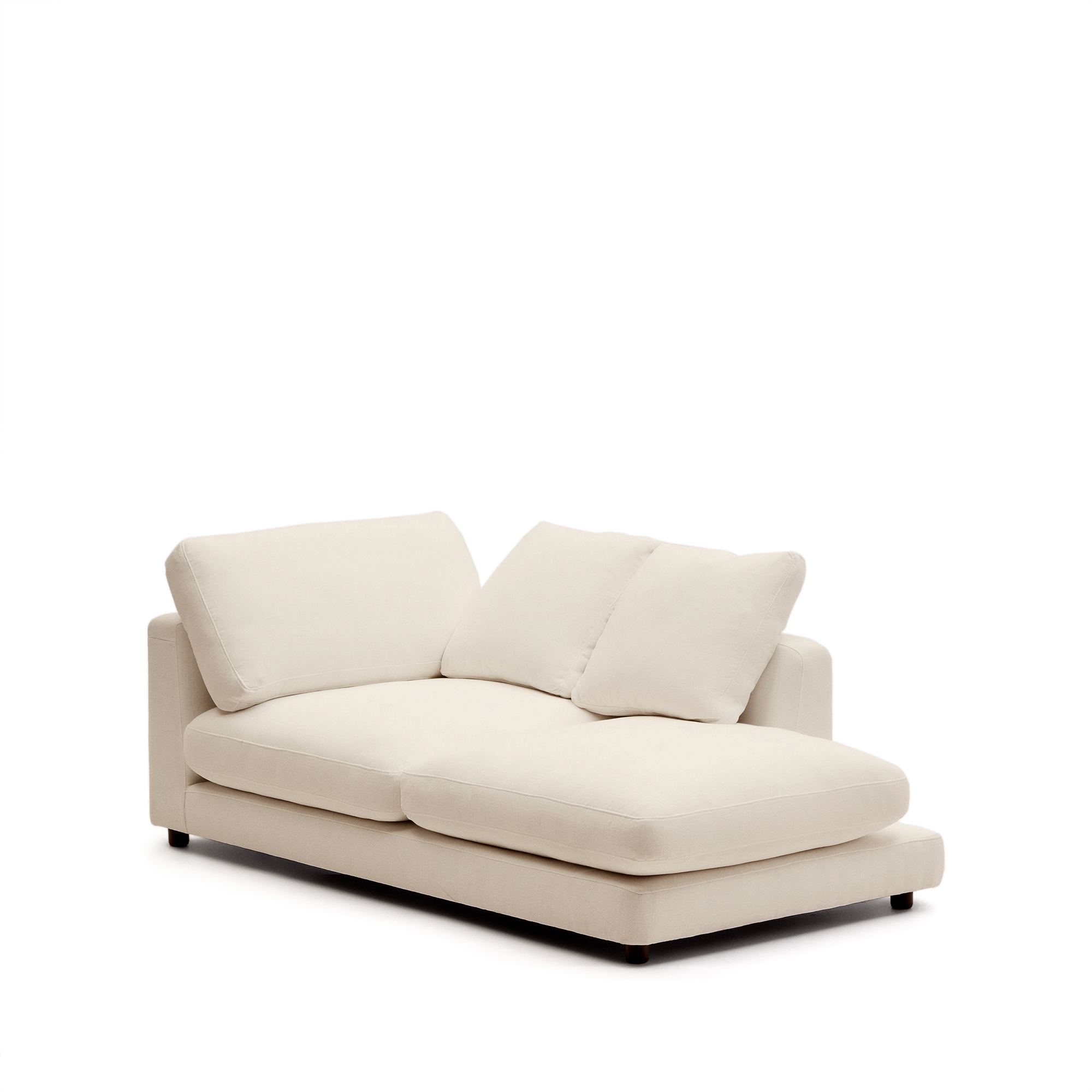 Kave Home Gala Højre Chaiselong Beige Stof 193x105
