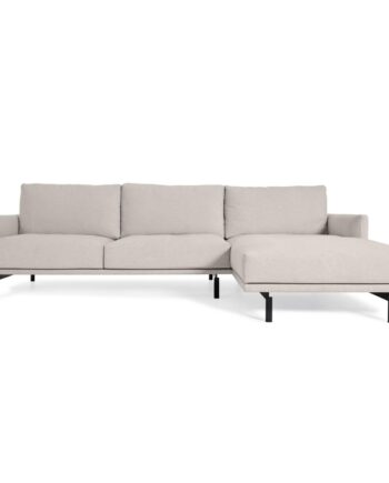 Kave Home Galene Pers Sofa Højre Chaiselong Beige Genbrugsfibre Jern