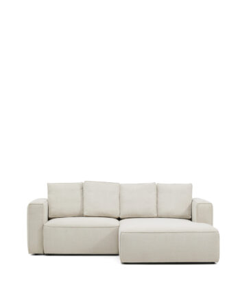 Kave Home Marela Pers Sovesofa Højre Chaiselong Beige Chenille :236cm