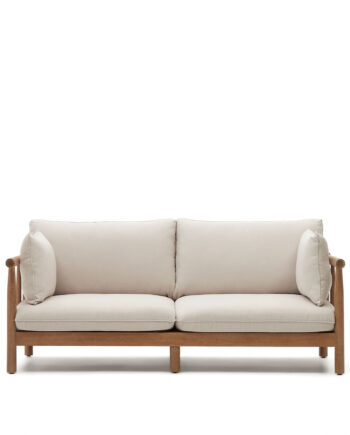 Kave Home Sacova Udendørs Pers Sofa Eukalyptustræ 195cm