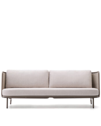 Kave Home Sedalis Udendørs Pers Sofa Hynder Taupe Tovsnor Aluminium 210cm
