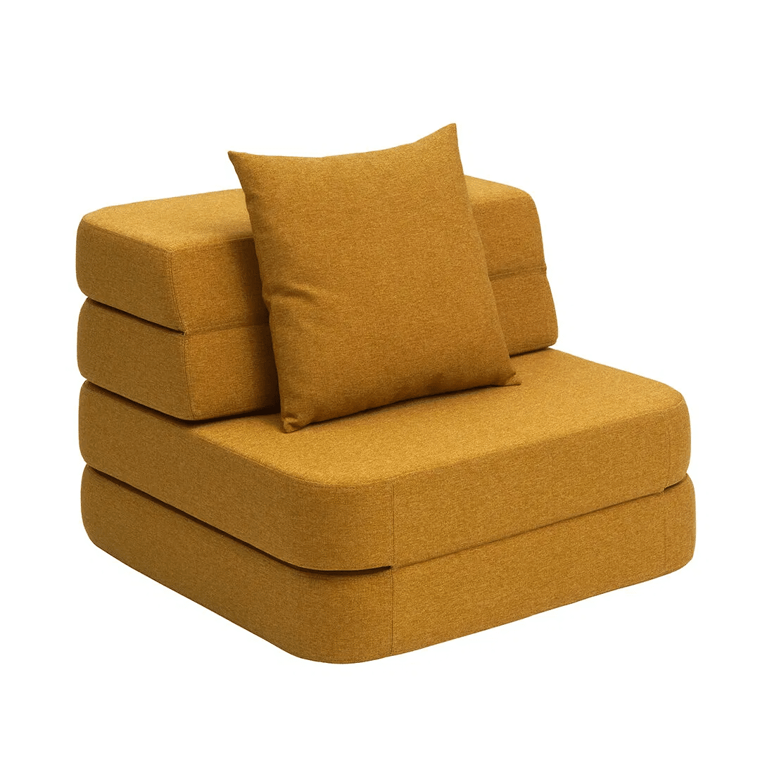 Klipklap Fold Sofa Single Sennep Levering November