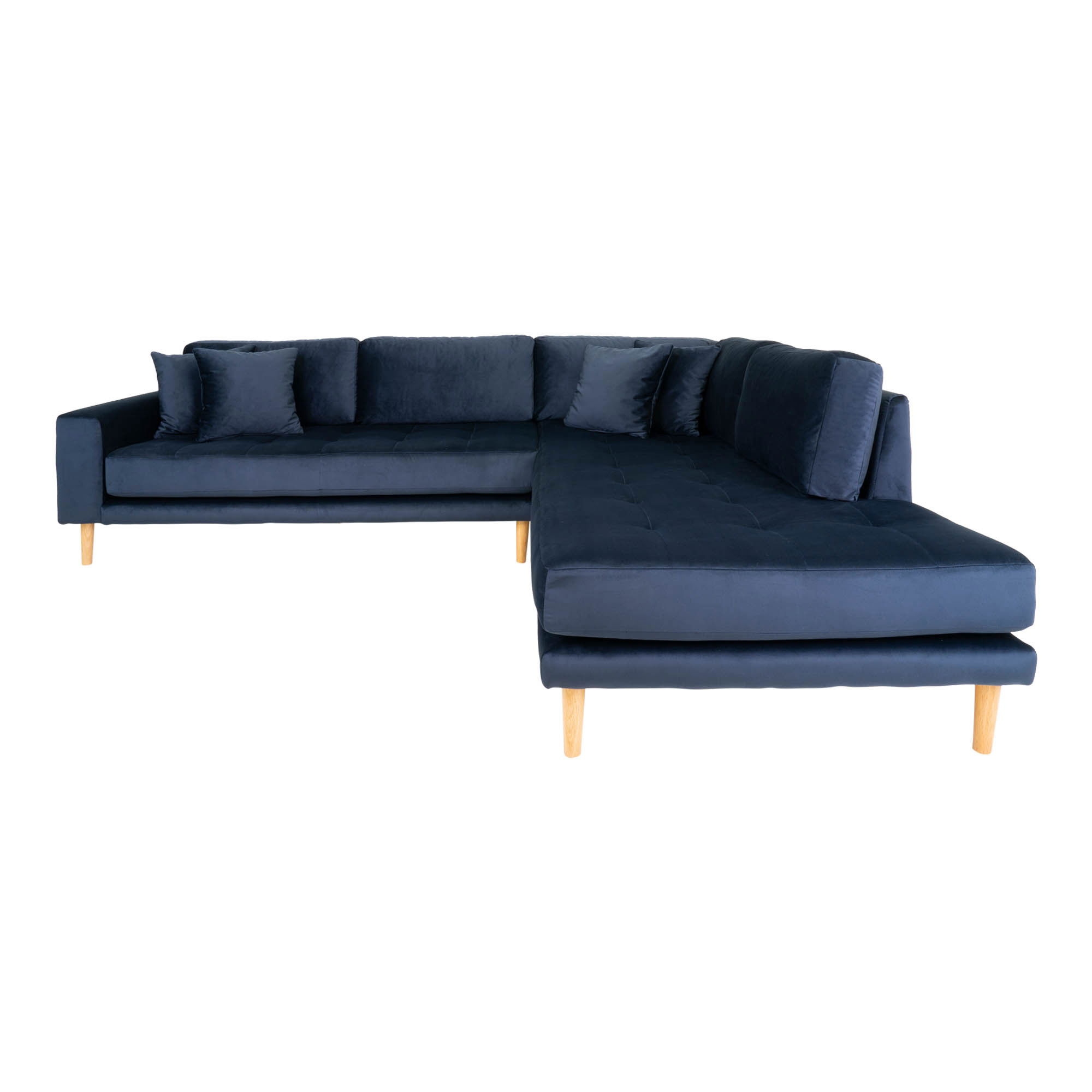 Lido Hjørnesofa Mørkeblå Velour