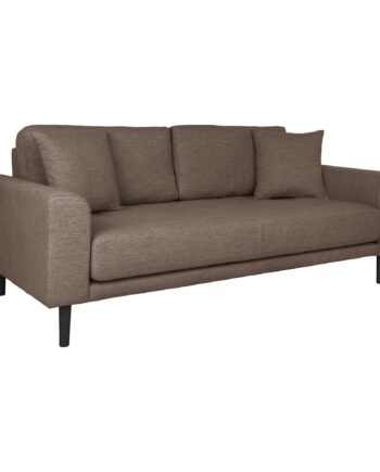 Lido Personers Sofa Personers Sofa Brun Med Puder Sorte Træben Hn1055