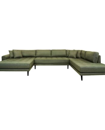 Lido Sofa Lysegrå Eller Olivengrøn Stof Olivengrøn