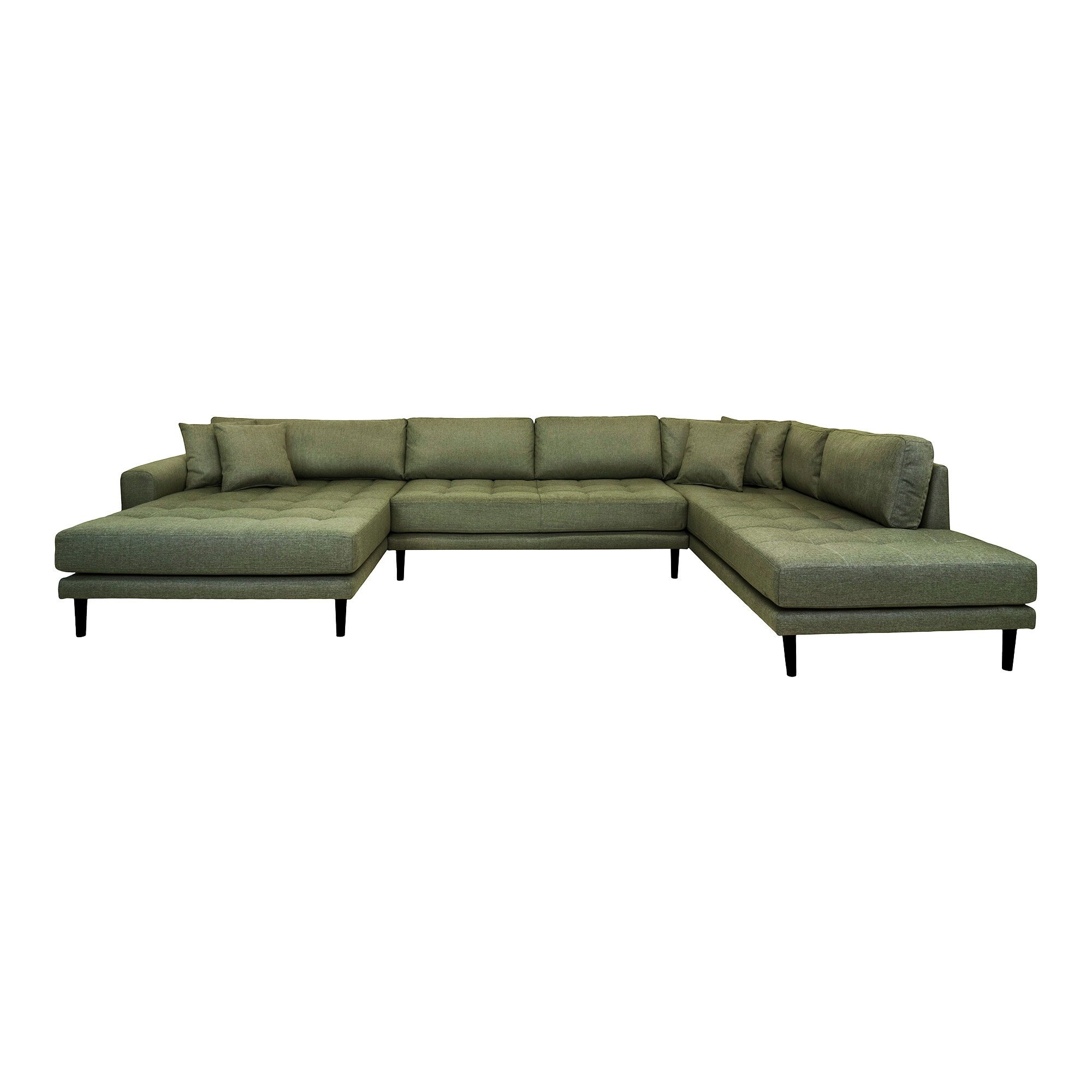 Lido Sofa Lysegrå Eller Olivengrøn Stof Olivengrøn