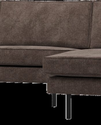 Loungemodul Woood Rodeo Højrevendt Chaiselong Brun Ribstof 300x155