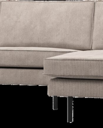 Loungesofa Chaiselong Woood Rodeo Højrevendt Mørk Sand Ribstof 300x155x85