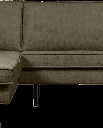 Loungesofa Chaiselong Woood Rodeo Venstrevendt Bonsai Grøn Grov Velour