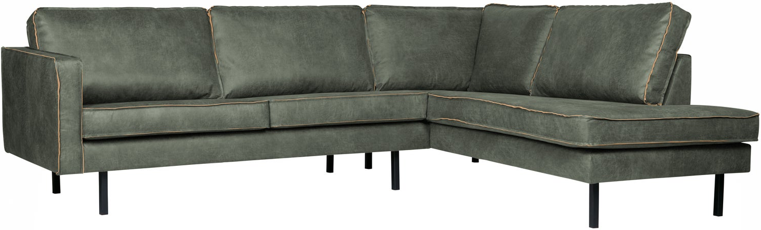 Loungesofa Hjørnesofa Højrevendt Woood Rodeo Army Ecoleder Fast Siddekomfort 266 Bred