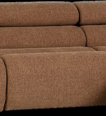 Loungesofa Højrevendt Woood Novi Chaiselong Boucl 100 Polyester Karamel B300xd173xh73 Justerbar Nakkestøtte