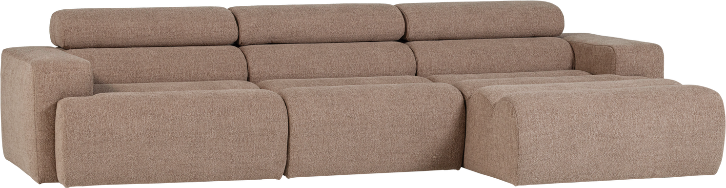 Loungesofa Modul Højrevendt Woood Novi Boucl Taupe Chaiselong H73b300d173 Justerbar Nakkestøtte