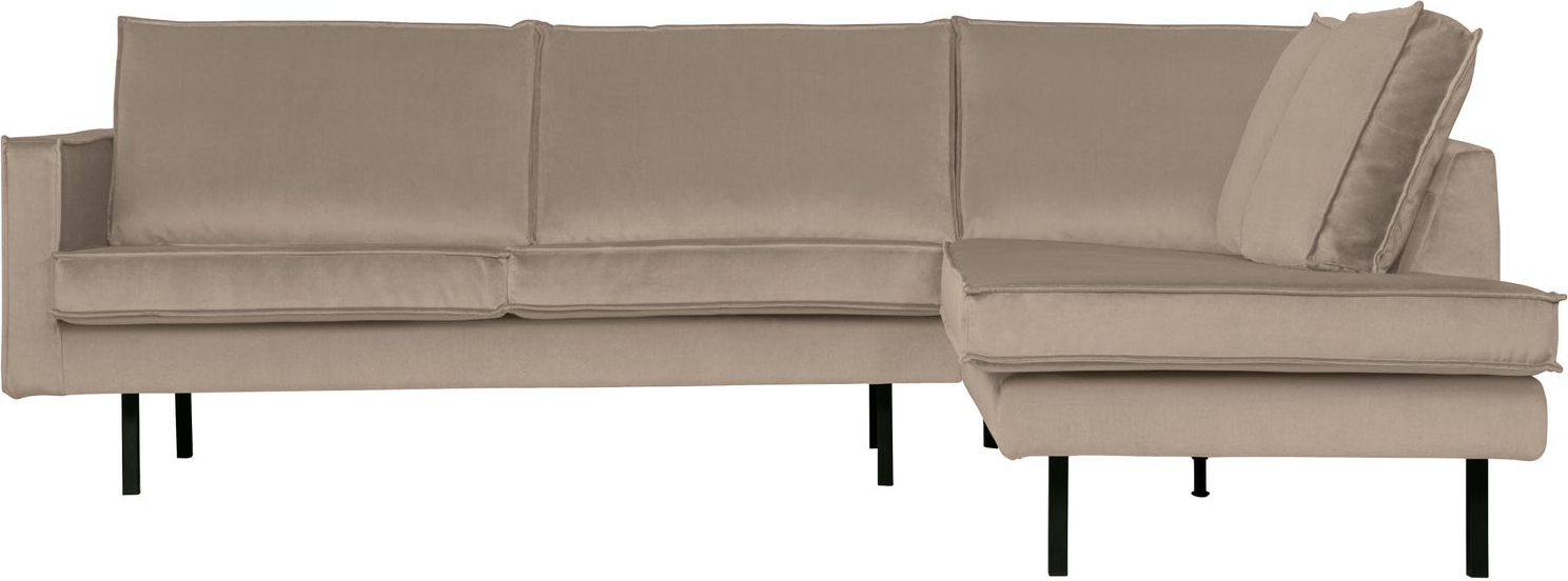 Loungesofa Woood Rodeo Hjørnesofa Khakigrøn Velour Personers Højrevendt B266 D86 213 H85
