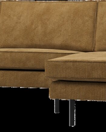 Loungesofa Woood Rodeo Højrevendt Chaiselong 300x155 Honninggul Remy Rib 100 Polyester Metalben