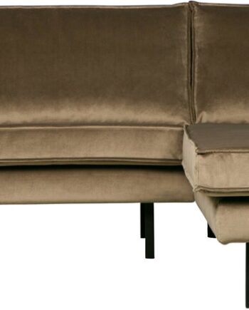 Loungesofa Woood Rodeo Højrevendt Chaiselong 300x155 Jarra Velour Taupe