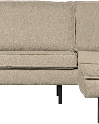 Loungesofa Woood Rodeo Højrevendt Chaiselong Boucl Beige 300x155 Fast Siddekomfort Moderne
